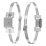 Oniissy Soporte ajustable para carteles grandes de 4 a 15 pulgadas, kit de montaje de señal de carretera de acero inoxidable con abrazaderas y pernos para instalación en exteriores