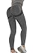 Voqeen Leggings Sportivi Donna Anticellulite Vita Alta Pantaloni Fitness Leggins Compressione Push Up Booty Yoga Pants Abbigliamento per Palestra Allenamento Jogging(1-Grigio,L)