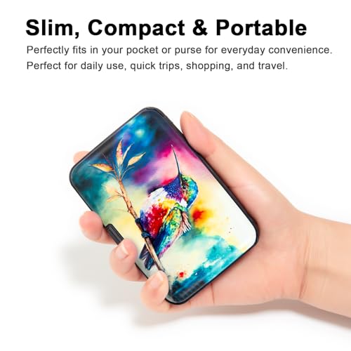 Image of Aluminum Wallet RFID Blocking Slim Metal Business ID Credit Card Holder Hard Case