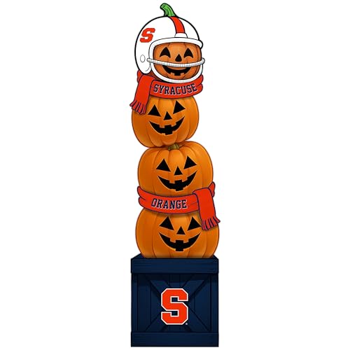 Fan Creations NCAA Syracuse Orange 46-Inch Pumpkin Stacked Leaner with Helmet