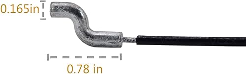 Miniatura 5 de MEEIHUI - Cable de accionamiento de embrague de 45 pulgadas que reemplaza a los sopladores de nieve MTD de dos etapas 746-04229B 946-04229B para