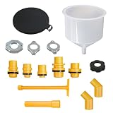 Tuxihapp No-Spill Coolant Funnel Kit, Spill-Proof Coolant Filling Funnel Radiator Flush Kit with Adapters, Universal Radiator Bleeder Funnels Fill Kit for Most Cars (15PCS)