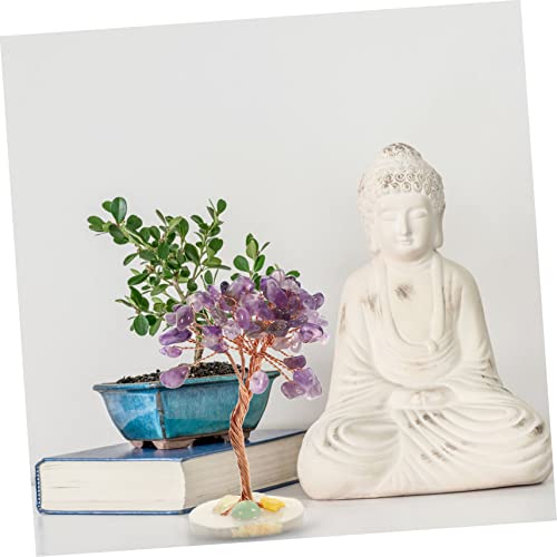 Warmhm 2 Stuks Kristallen Boom Decoraties Chinese Decoratie Eettafel Decoratie Huis Decoratie Geluksbrenger Bonsai Boom Edelsteen Bonsai Boom Bonsai Boom Desktop-Ornament - Afbeelding 6