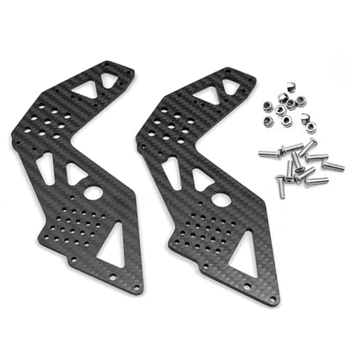 MIXVZARF RCカーアクセサリー LMT4WD 1/8用 カーボンファイバー フロントリア ユニバーサルガードプレート RCカー ソリッドアクスルモンスタートラックアップグレードパーツ