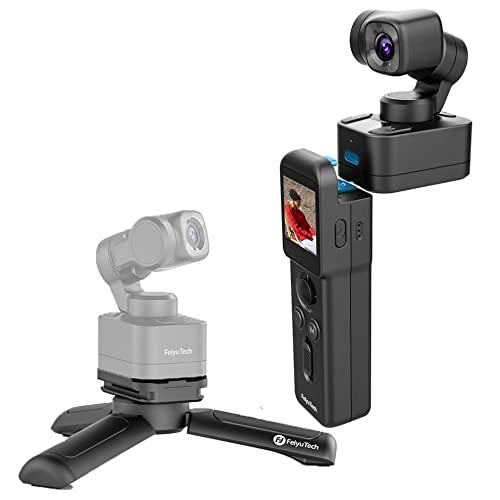 Feiyu Pocket 3 Kit [Officiel] Caméra Sport 4K avec Stabilisation Anti-Vibration sur 3 Axes,Poignée...