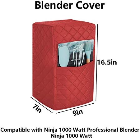 Quilted Blender Cover, Polyester Cotton Blender Appliance Cover, Kitchen & Dining Small Appliance Dust and Fingerprint Protection TFC437