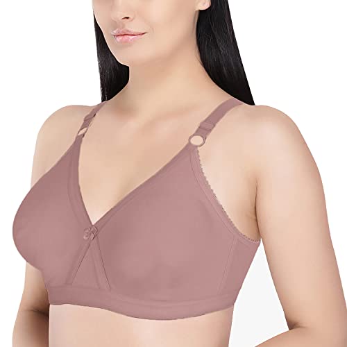 Image of Women's Poly Cotton Non-Padded Wire Free Full Coverage Bra