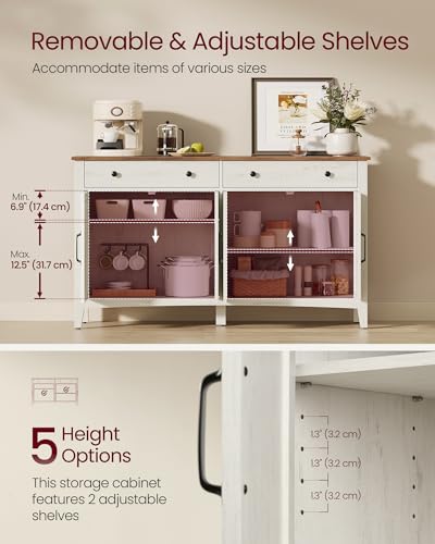 image for VASAGLE LIRY Collection - Buffet Cabinet, Coffee Bar Cabinet with 2 Dr