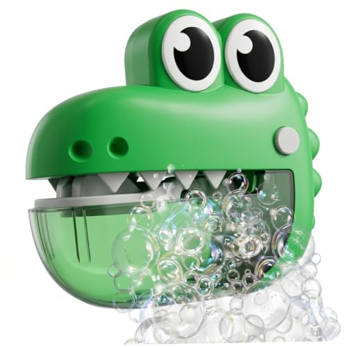 Machine à bulles crocodile vert et jouet de bain roue à eau pour bébé