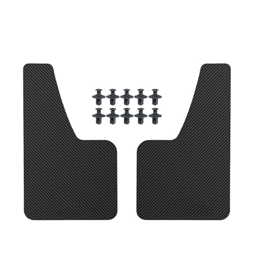 Bavettes voiture universelles noires | Lot de 2 garde-boue avant arrière look carbone