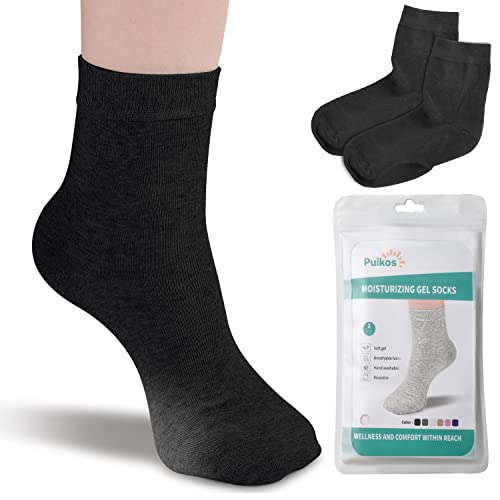 Puikos Gel Fersensocken Dry Feet Socks Fußpflege Socken Feuchtigkeitsspendende Socken für Frauen, Gel Heel Sleeves für Trockene Harte Gerissene Haut Rissige Fersen (Lang) Cover