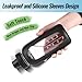 EALGRO 64 oz Glass Water Bottle With Straw and Handle, Half Gallon Sports Motivational Water Jug Flask with Silicone Sleeve, Large Water Cup with Time Marker for Travel, Gym, Black