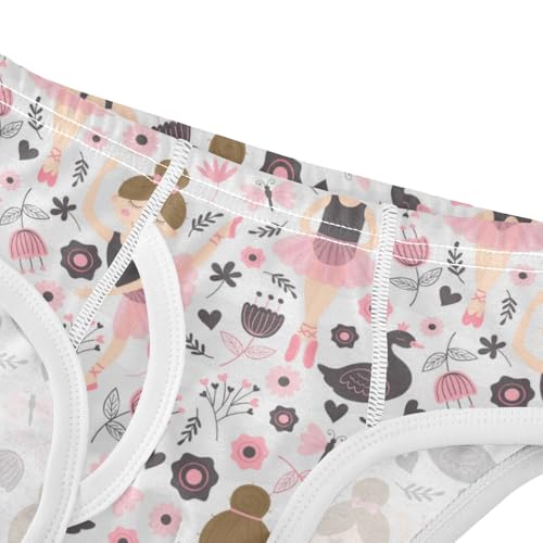 Boys' Exclusive Briefs Toddler Underwear 95% Combed Cotton Boxerbriefs 2T Ballerina and Swan Pattern 254