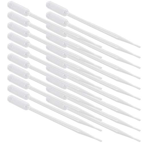 Image of Othmro 300Pcs 5ml Disposable Plastic Transfer Pipettes,Calibrated Dropper Clear Pipettes Liquid Dropper Suitable for Ear Eye Essential Oils Makeup, Science Laboratory, DIY Art 185mm Length