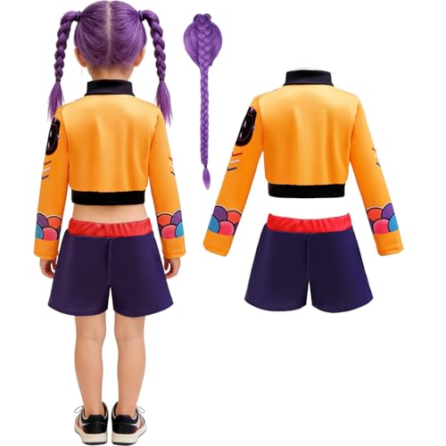 ZBDFNJ Yellow Clothing Blue Clothing Complete Set of Tops Pants Wig Accessories Theme Party Outfit