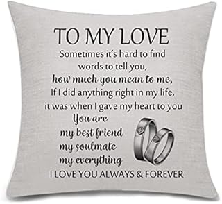 To My Love Cushion Cover Throw Pillow Cover Girlfriend Gifts Boyfriend Gifts Wife Gifts Husband Gifts Birthday Gifts Valentine's Day Gifts Christmas Gifts