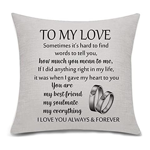 To My Love Cushion Cover Throw Pillow Cover Girlfriend Gifts Boyfriend Gifts Wife Gifts Husband Gifts Birthday Gifts Valentine's Day Gifts Christmas Gifts Cover