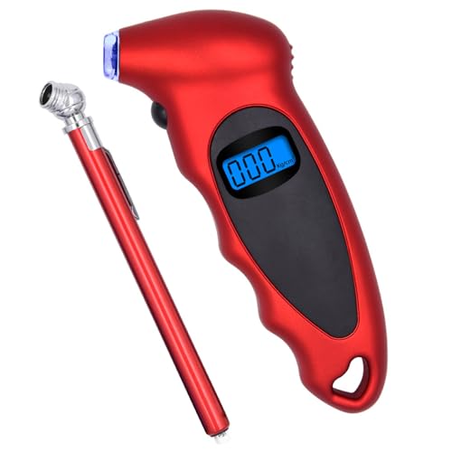 Tyre Pressure Gauge, Includes Digital Tyre Pressure Gauge with Backlit LCD & 150 PSI and Pencil Tires Pressure Gauges with Pocket Clip, Car Tyres Pressure Gauges for Car Bike Motorcycle
