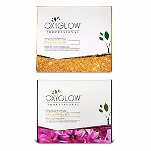 Gold Facial Kit 260 Gm & OxyGlow Herbals Kesar Fairness Glow Facial Kit 260 Gm (Combo Pack)