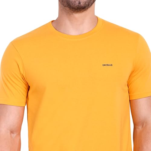 Image of EXCELLO Men's 100% Pure Cotton T-Shirt || Super Soft, Breathable, Premium Material.