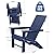 Folding Adirondack Chair Weather Resistant Foldable Fire Pit Chairs HDPE Outdoor Adirondack Chair for Patio Front Porch Pool Garden Deck Fire Pit Outside, Navy Blue