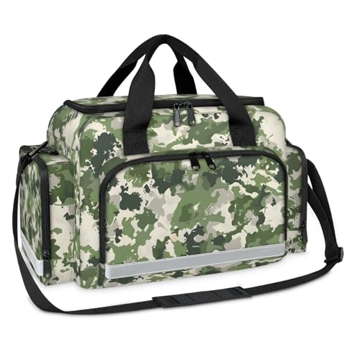 GzLeyigou First Aid Bags Empty, Polynesian Emergency Bag First Aid Kit Multiple Compartment Kit Carrier On Call Trauma Bag For Paramedics Emergency Medical Supplies Kit