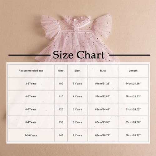 Lmdudan 2025 Party Dress for Girls Toddler Girls Fly Sleeve Star Princess Dresses Dance Party Ruffles Dresses Clothes 2-10Y2