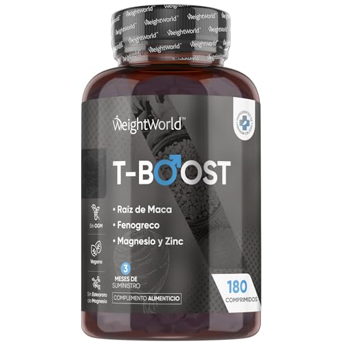 Testo Booster 180 Comprimidos - Suplemento con 12 Ingredientes como Maca Negra, Extracto de Fenogreco, Zinc y Magnesio para 3 Meses de Suministro Testo Booster 180 Comprimidos - Suplemento con 12 Ingredientes como Maca Negra, Extracto de Fenogreco, Zinc y Magnesio para 3 Meses de Suministro