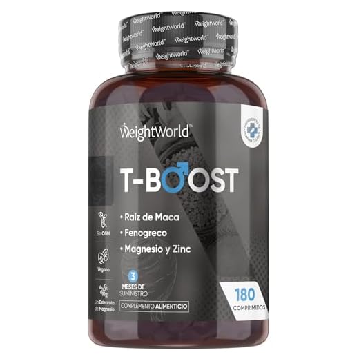 Testo Booster - 180 Comprimidos | Suplemento para Hombres de 12 Ingredientes - Maca Negra, Extracto de Fenogreco, Zinc y Magnesio | Contribuye a la Reducción del Cansancio | 3 Meses de Suministro