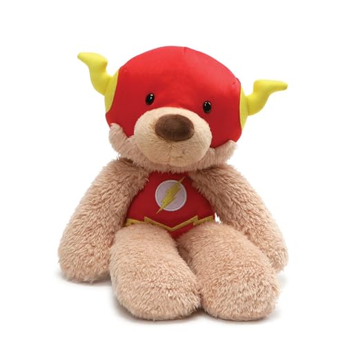 GUND DC Comics Fuzzy Flash Plush Stuffed Animal, 14”, Tan