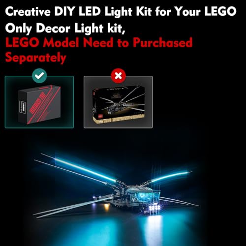 Light Kit for Lego Dune Atreides Royal Ornithopter, Lighting Set for Lego 10327 Dune Atreides Royal Ornithopter - Not Include Models, Just Light Kit (Standard Version)