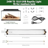 Hygger zoo rampe UVB T5 24W, 10.0, 57,7 cm avec interrupteur photo 3