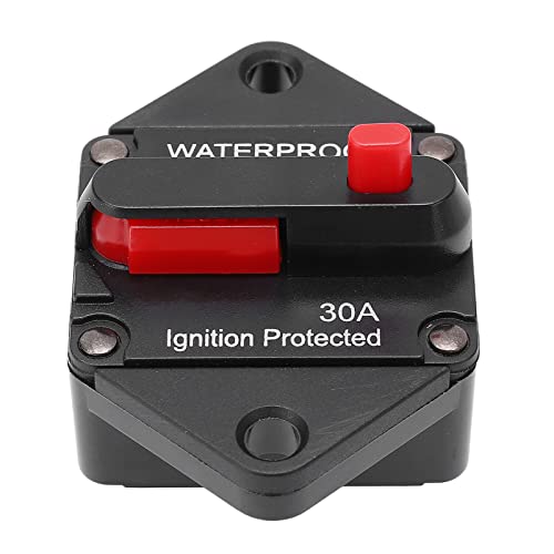 Pretfy 200a Circuito de Alimentación de Protección Automática con Soporte fusibles: para Audio para Automóviles, Luces, Refrigeradores y Electrodomésticos (30A)