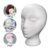 Female Styrofoam- Foam Mannequin Head Stand Model Display Wig Polystyrene Mannequin Manikin Head Polystyrene Head Female Dummy Mannequin Head For Hats Wigs Sunglasses Displays White #1