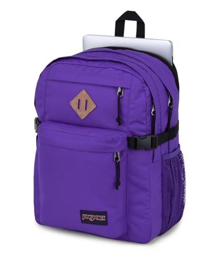Image of JanSport Main Campus Backpack - Travel or Work backpack w 15-Inch Laptop Sleeve and Dual Water Bottle Pockets, Party Plum
