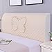 ZZDXW Copritestiera Letto Matrimoniale Imbottito Elastica 1 Una Piazza E Mezza Singolo Bianco Testiera del Letto Fodera Copertura Testata Letto per Letto Decorazione Camera Letto Moderna