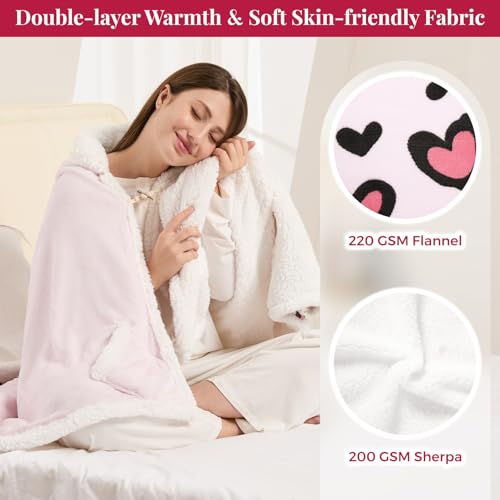 57% Off Wearable Heated Blanket Hoodie for Women - Valentine's Gift