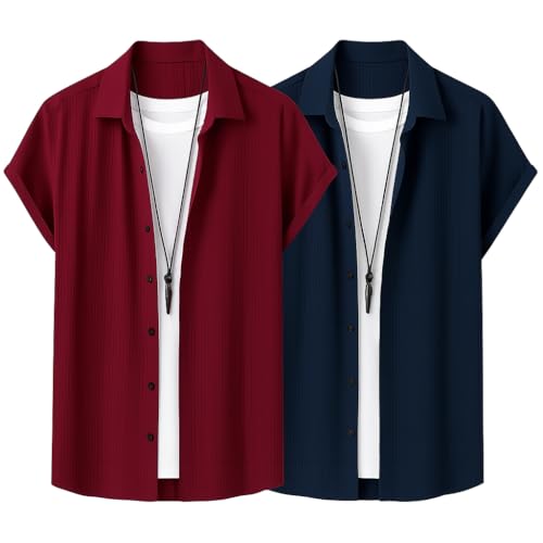 Image of Lymio Stylish Casual Regular Fit Shirt for Men|| Men Regular Fit Shirt (Available in Combo Packs) (S-Kent-)