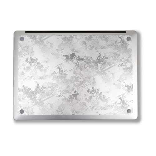 Image of Glossy Glitter Laptop Skin Compatible with Surface Laptop 7 15 inch (2024) - Viper Snow - Premium 3M Vinyl Protective Wrap Decal Cover - Easy to Apply | Crafted in The USA by MightySkins