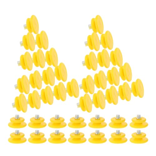 MUCKLILY Lot de 100 Crampons à Pointes en Acier Inoxydable Jaune Antidérapants pour Chaussures de Randonnée et Bottes Accessoires pour Neige et Glace...