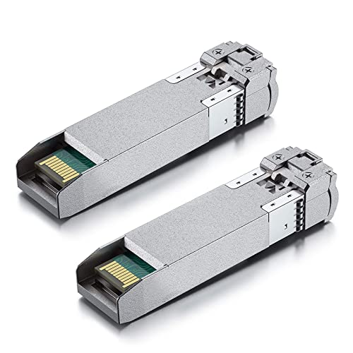 Image of 10Gtek 2-Pair of 10G SFP+ Bidi Transceiver, LC Single-Mode Single Fiber Module, 10GBASE-BIDI 1270nm /1330nm for Cisco SFP-10G-BX20D-I /SFP-10G-BX20U-I, Ubiquiti UniFi, Mikrotik and More, DOM, 20km