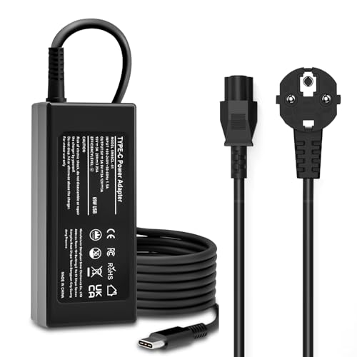 ZORUBUM Chargeur USB C 45W Compatible avec HP Chromebook, Spectre, Pavilion, Elitebook & Autres PC Portables - Cordon d'alimentation Type-C Inclus