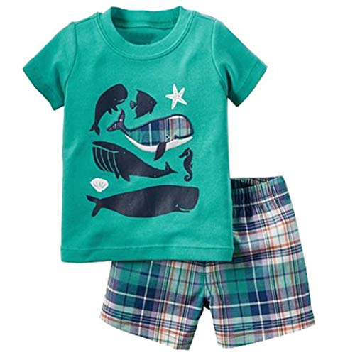 Image of Bumeex Toddler Boy's Short Sleeve T-Shirt and Short Outfit Set 2-7T