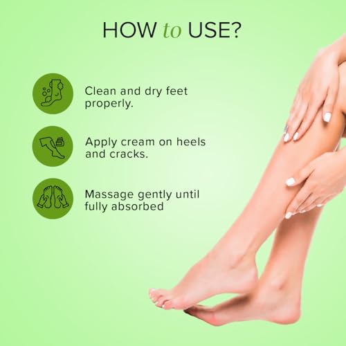 Khadi Natural Jasmine & Green Tea Foot Cream with Shea Butter | Moisturizes, Repairs Cracked Heels | Antiseptic Properties to Treat Foot Issues | For All Dry Feet | 50g