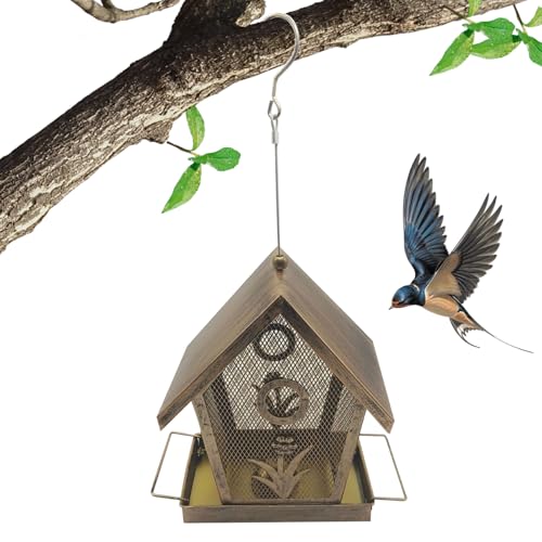 Mangeoire oiseaux grillagée pour observation faune sur terrasse - 8