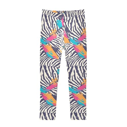 KLL Tigers Animal Animal Print Little Girls Cotton Pants Casual Full Length Workout Pants Running
