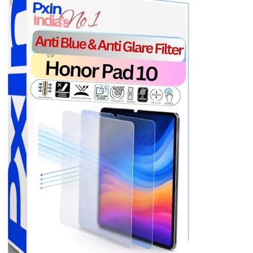 Image of Pxin Tablet Anti Bluelight and Anti Glare Screen Guard compatible with Honor Pad 10 | BLUV Lightblock Tech | Scratch Proof | Prevents bluelight | Eye Protection | No Dry Eyes