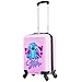 Disney Stitch Suitcase Hard Shell 49.5 x 32 x 21cm 28L Capacity 4 Spinner Wheels Extendable Handle Travel Essentials (Pink, S (H49.5cm x W32cm - 28L)