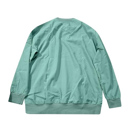 WENKOMG1 Mens Crewneck Pullovers Spring Fall Lightweight Casual Sweatshirt Round Neck Long Sleeve T-Shirt2