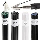 Kunststoffschweißlegierungssatz 4-teilig 200 g mit Schuhdüse, Bindemittel für ABS, PP, PP/EPDM, Kunststoffreparatur-Set für Auto und Industrie